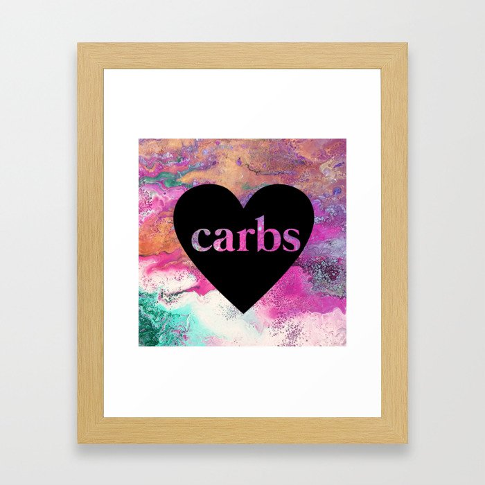 carb love fluid painting. Framed Art Print