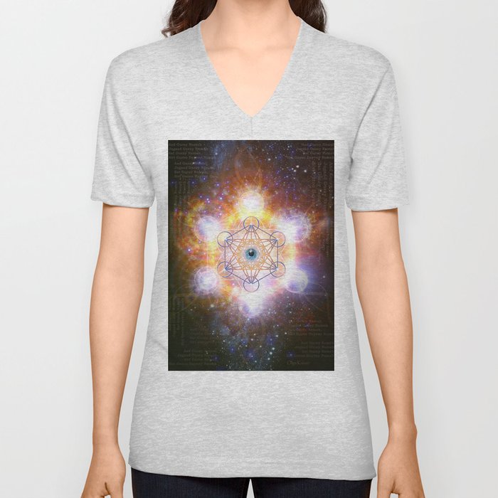 "Aad Guray Nameh"- Merkaba-  Protective energy of the Universe V Neck T Shirt