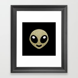 Alien smiley Framed Art Print