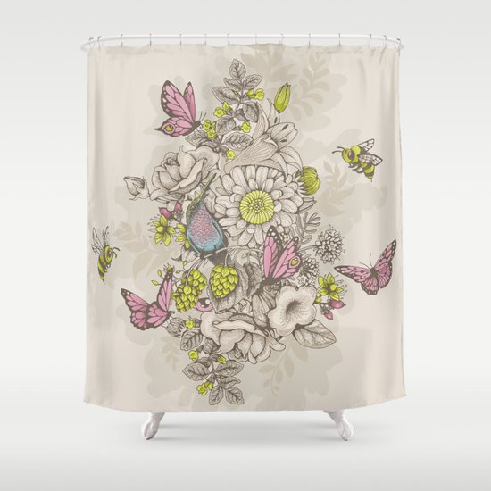 Beauty (eye of the beholder) - cream version Shower Curtain