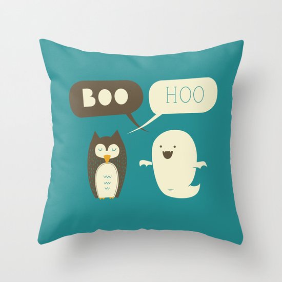 Boo Hoo Throw Pillow