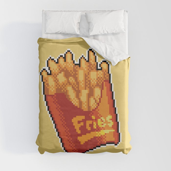 Pixel Fries Duvet Cover