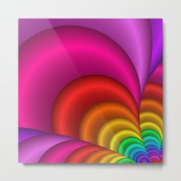 fractal and colorful -3- Metal Print | Graphicdesign, Geometric, 3D, Pattern, Orange, Violet, Asti, Digital, Red, Abstract 