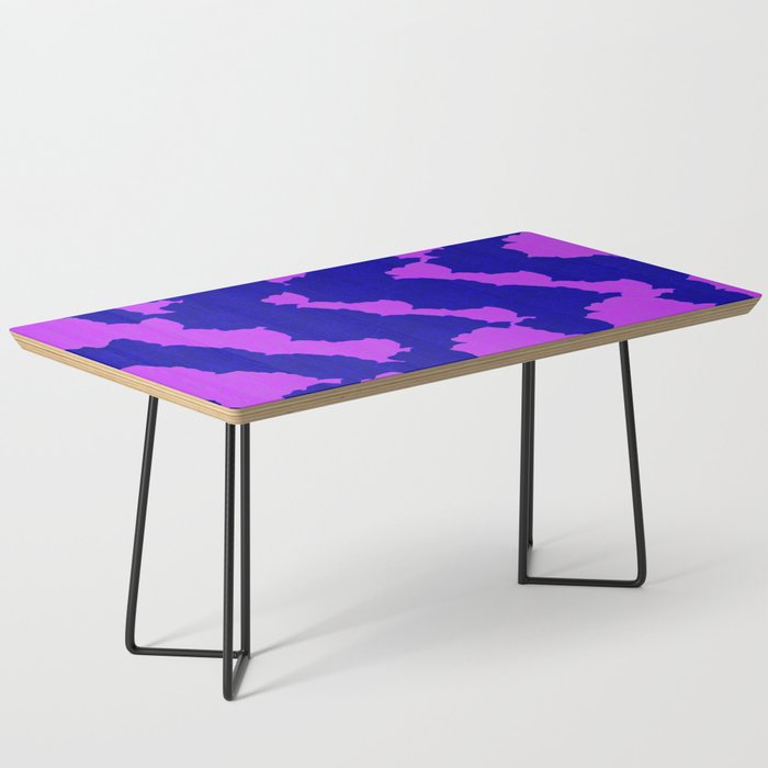 Lavender & Blue Flower Collage Coffee Table