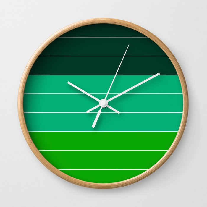 Green Stripe Irish St Patricks day Wall Clock