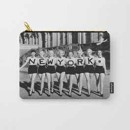 NEW YORK Vintage Girls Carry-All Pouch | Digital, Photo, Canvas, Retro, Retrohome, Vintage, Trendy, Miniartprint, Girls, Newyork 