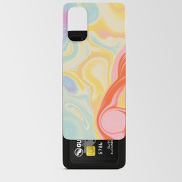 Vibrant rainbow colours swirl figures Android Card Case