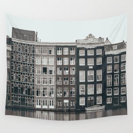 Amsterdam Houses Paint by Numbers Wall Tapestry