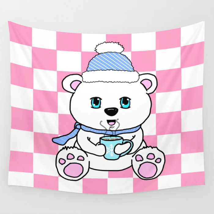 Polar Bear Drinking Hot Chocolate Wall Tapestry By Floridasbluestangel Society6 Holding a hot drink can even make you friendlier. society6