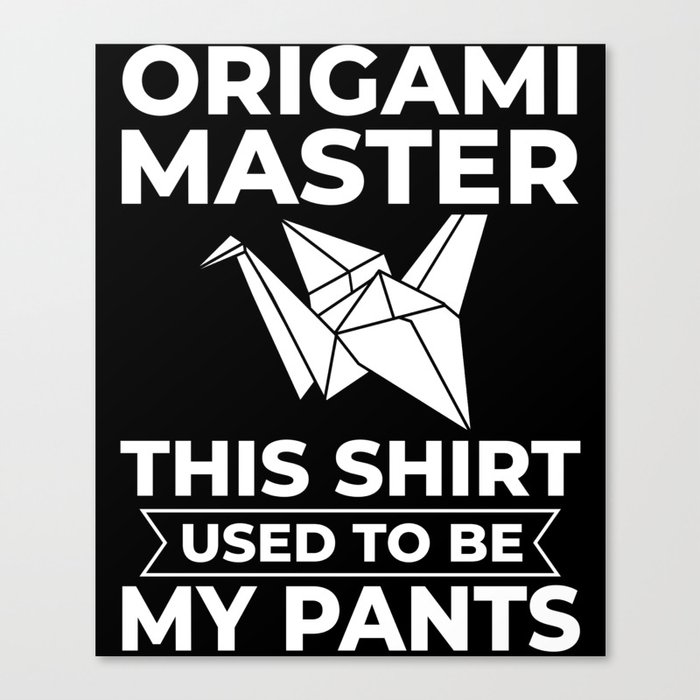 Origami Paper Folding Easy Crane Japanese Canvas Print