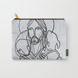 Jesus Good Shepherd illustration Carry-All Pouch