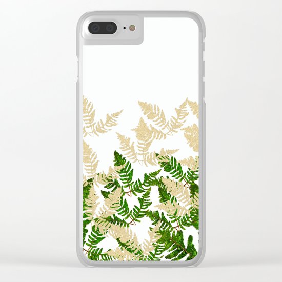 PALM LEAF FERN LEAF TROPICAL Clear iPhone Case