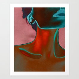 Neon Woman Art Print