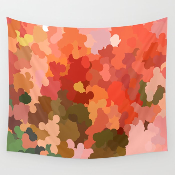  red Shades pattern Wall Tapestry