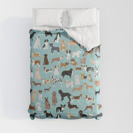 Dogs pattern print must have gifts for dog person mint dog breeds Comforter