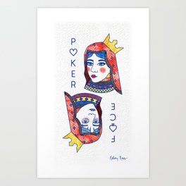 Poker Face Art Print