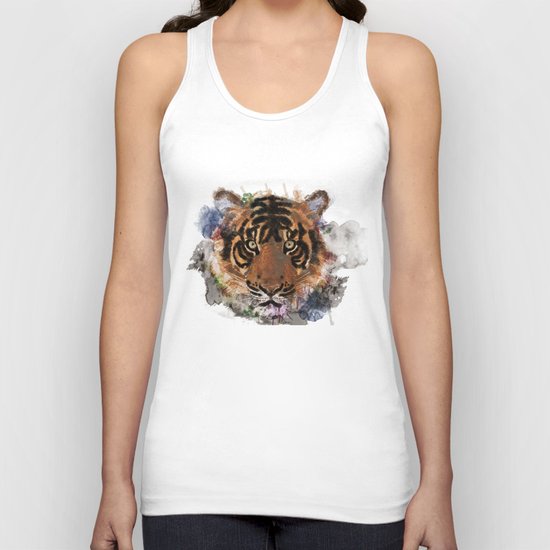 Tiger Face Unisex Tank Top