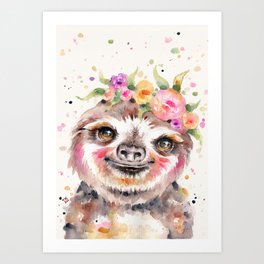 Little Sloth Art Print