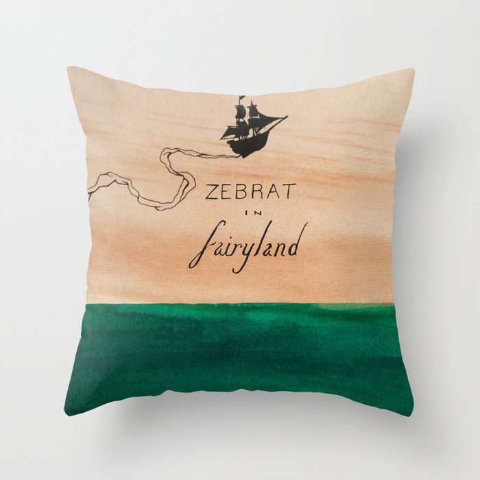 Zebrat in Fairyland - Album Art Throw Pillow