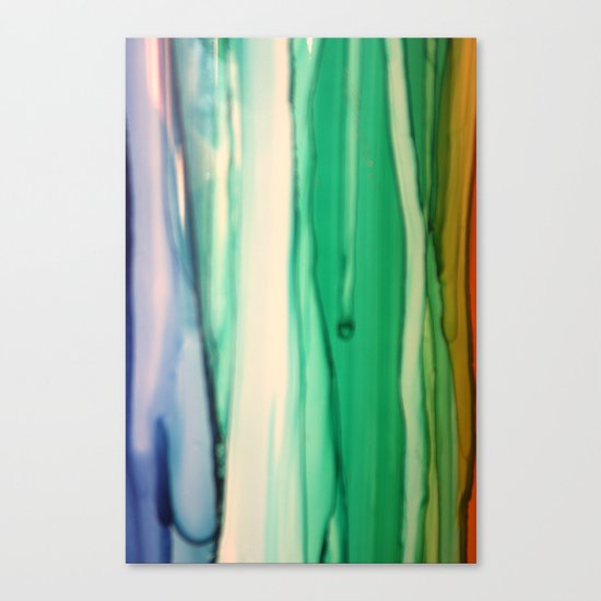 Green and White Canvas Print