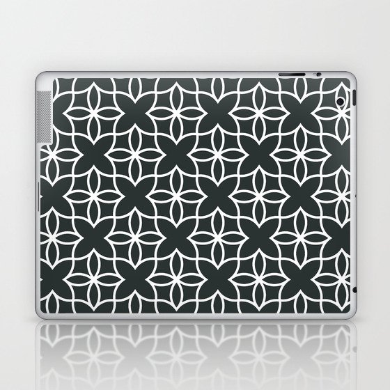 Gray-Green and White Minimal Line Pattern 4 Pairs Coloro 2022 Popular Color Dark Springs 087-20-02 Laptop & iPad Skin