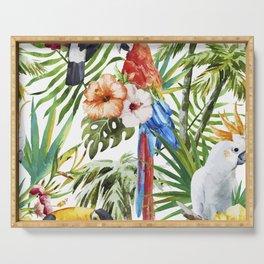 Parrot Pattern Serving Tray