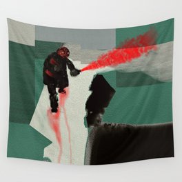 Red Saboteur Wall Tapestry