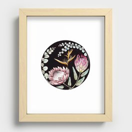 Protea Circle Recessed Framed Print