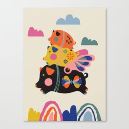 Flying pigs Canvas Print