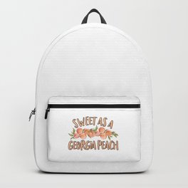 Sweet As A Georgia Peach Cute Funny Southern Georgia Girl Backpack