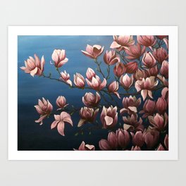 Magnolias Painting Art Print