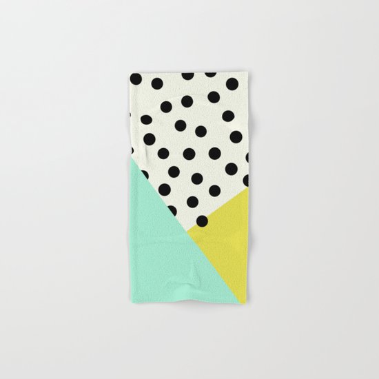 Mod dots and angles Hand & Bath Towel