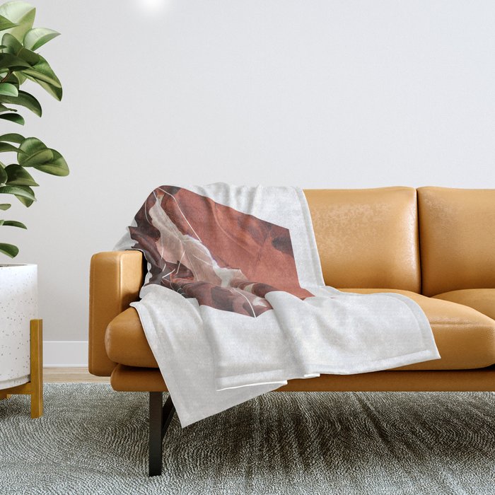 A Great Canyon - Geometric Photography Throw Blanket