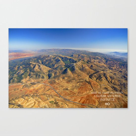 And in that moment, I swear we were infinite ∞. Aerial photo Canvas Print