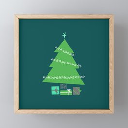 Merry Mid Century Christmas Framed Mini Art Print