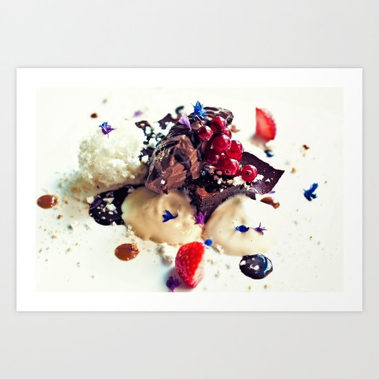 Chococlate and sponge Art Print