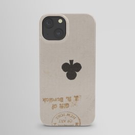 Ace of Clubs (black), from the Playing Cards series (N84) for Duke brand cigarettes iPhone Case