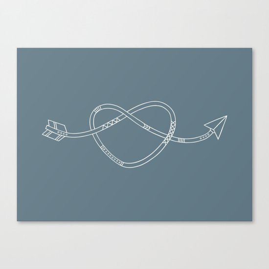 The Heart & The Arrow Canvas Print