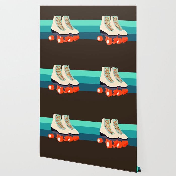 Retro Roller Skates Wallpaper By Awanderingsoul Society6