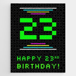 [ Thumbnail: 23rd Birthday - Nerdy Geeky Pixelated 8-Bit Computing Graphics Inspired Look Jigsaw Puzzle ]