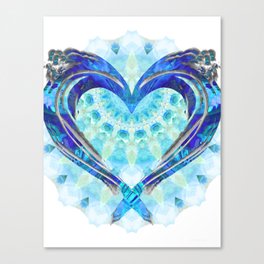 Bright Blue Heart Art - True Blue Canvas Print