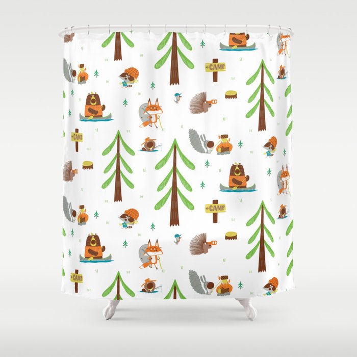 woodland shower curtain