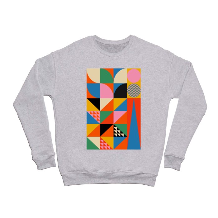 Geometric abstraction in colorful shapes Crewneck Sweatshirt by
