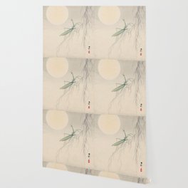 Praying Mantis and Full Moon by Ohara Koson Wallpaper