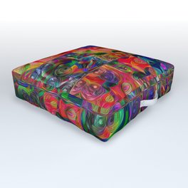 Colorful Squares Outdoor Floor Cushion