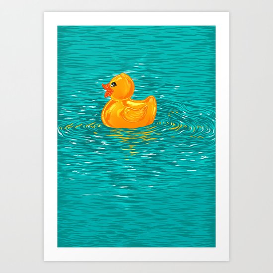 Quack Quack Says the Plastic Duck! Art Print