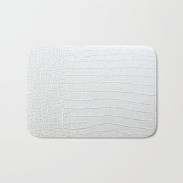 White Crocodile Skin Print Bath Mat | Fake, Graphicdesign, Pop, Digitalart, Skin, Animal, Pop Art, Ramos, Gerson, Elegant 