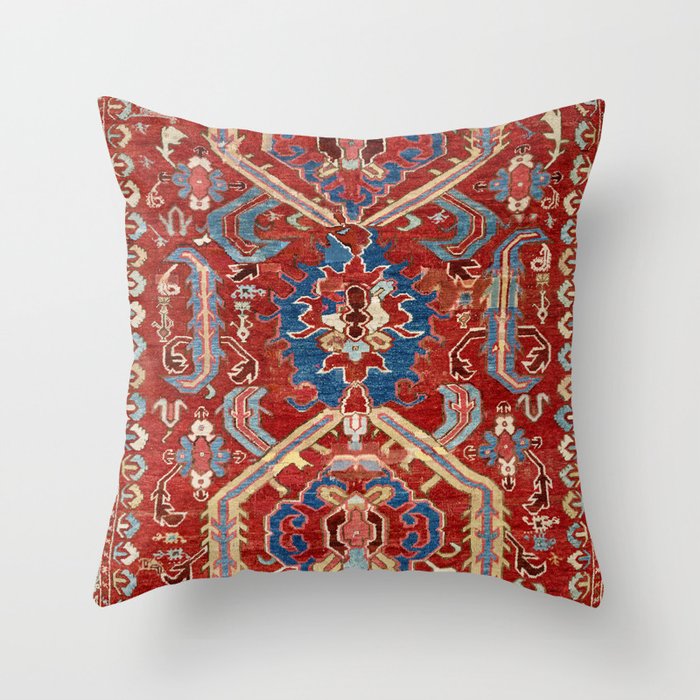 Armenian Manisa Province West Anatolian Dragon Rug Print Throw Pillow