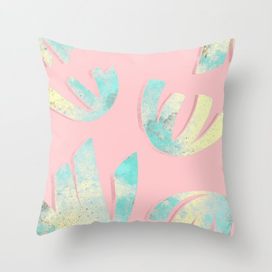 flora pattern no.1 / bright Throw Pillow