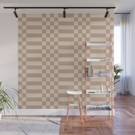 Checkered Stripes pattern neutral Wall Mural